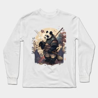 Panda Bear Ninja-Samurai Long Sleeve T-Shirt